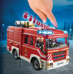 Playmobil City Action Fire Engine with Working Water Cannon, fire fighter