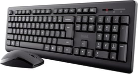 Primo Pack Clavier Et Souris Sans Fil Azerty Français,Touches Plates,Résistant Aux Éclaboussures,Clavier Avec Pavé Numérique,Récepteur Usb Unique,Set Pour Pc Portable Windows Mac