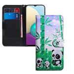 COTDINFOR Compatible with Xiaomi Redmi Note 11 Coque Art 3D Cuir PU Magnétique Magnétique Porte-Cartes Étui Portefeuille Cover Flip Housse Étui pour Redmi Note 11 Case Happy Panda Family BX.