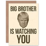 Wee Blue Coo Donald Trump Big Brother 1984 Watching You George Orwell Greetings Card Cp3236