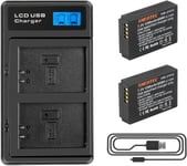 2X Batterie LP-E12 7.2V 1200mAh Li-ION pour Rechange Canon LP-E12 EOS M2 M10 M50 M100 M200 EOS 100D EOS Rebel SL1 EOS Kiss X7 PowerShot SX70 HS