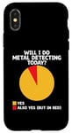 Coque pour iPhone X/XS Will I Do Metal Detecting Today Treasure Hunting Detector