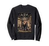 Black Cat in Cowboy Boots Sweatshirt