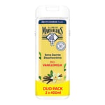 Le Petit Marseillais Crème de douche extra douce au lait bio vanille, pH neutre pour la peau et testée dermatologiquement 12 x 400 ml