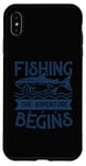 Coque pour iPhone XS Max Best Fun Adult Men Humour Fishing - The Adventure Begins