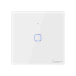 Interrupteur Mural Intelligent,Sonoff Interrupteur Connecté WiFi sans fil,Compatible avec Alexa,Google Home et IFTTT,Interrupteur Tactile Avec Contrôle à Distance et Fonction de Temps(1 Gang)