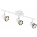 Keter Lighting - 1303 Rox Plafonnier Spot Barre Blanc, 50cm, 3x GU10