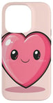 Coque pour iPhone 14 Pro Kawaii Coeur Cartoon Saint-Valentin