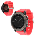 Lux-Case Garmin Fenix 5 / Plus Forerunner 935 22mm silikoninen kellonauha - Punainen