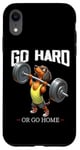 Coque pour iPhone XR Go Hard Or Go Home Teckel Haltérophilie Fitness Gym