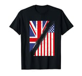 British Born American Roots UK America Proud USA Heritage T-Shirt