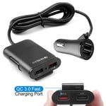 4 Ports QC3.0 Fast Charging Car Charger Socket Phone Charger Power Adapter