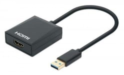 Manhattan MH Converter  USB to HDMI  USB A-male/HDMI-female  Black  Re