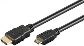 HDMI-kabel mini-C hane till A-hane svart 1m