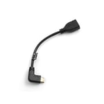 System-S Câble mini HDMI (1.4) coudé gauche vers prise femelle standard 16 cm