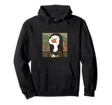 Funny Duck-Lisa Portrait, Hilarious Duck Mona Lisa Art Humor Pullover Hoodie