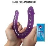 Double End Dildo 6 Inch PURPLE Solo Play Tapered Anal & Vagina Sex Toy