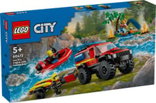 Lego City: 4x4 Fire Truck With Rescue Boat Toy (60412)