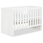 Monmobilierdesign - amelia Lit bébé évolutif avec barrière de sécurité 120X60 Blanc