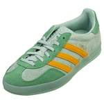 adidas Gazelle Indoor Womens Fashion Trainers in Hazy Green - 5 UK