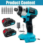 1/4 Inch Cordless Brushless Impact Driver FOR Makita DTD152 18V Battery Charger