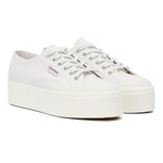 Superga Classic Flatforms 2790 Womens Grey Trainers material_cotton - Size UK 4.5