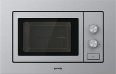 Gorenje Bm171eg1x, Inbyggd, Kombinationsmikrovågsugn, 17 L, 700 W, Knappar, Rotations-, Rostfritt Stål