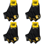 CAT Caterpillar 12 Pairs WORK SNEAKERS Sneaker Socks Socquettes de travail basse Taille Chaussettes de baskets Chaussettes de travail hommes Chaussettes d'affaires bas 39-50 (39-42, 12 Pairs Noir)