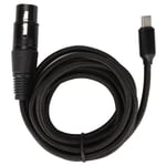 USB C till XLR Hona Kabel Lågt Brus HIFI Plug and Play USB C Mikrofonkabel för Windows 2 Meter/6.6ft