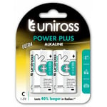 Uniross – Power Plus Alkaline C/LR14 1.5V - PK2  (UPPCPK2)