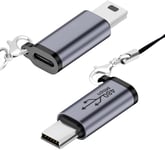 Adaptateur USB C vers Mini USB (Lot de 2), Type C Femelle vers Mini USB Mâle, Adaptateur USB Mini vers USB C Compatible avec Les Appareils Photo Numériques, Ordinateurs, GPS