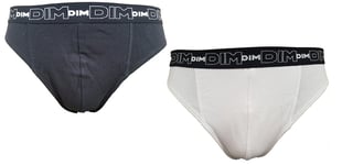 Boxer Dim Homme En Coton Stretch Ultra Confort -Assortiment Modèles Photos Selon Arrivages- Pack De 2 Slips Coton Noir Blanc