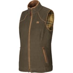 Härkila Sandhem lady fleece waistcoat Willow green melange 2XL