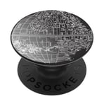 PopSockets PopGrip - Support et Grip pour Smartphone et Tablette avec Un Top Interchangeable - Death Star Aluminum