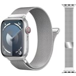 Armband Milanese Loop Kompatibelt Apple Watch 42/44/45 mm Silver Silver