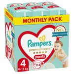 Engangsbleer Pampers 9-15 kg 4 (114 Enheder)