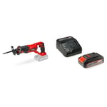 Einhell Scie sabre sans fil TE-AP 18 Li Solo -Système Power X-Change (18V, Hauteur de course 22 mm, Légère et maniable) avec Chargeur et Batterie 2,5Ah