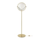 Gubi - Multi-Lite Floor Lamp Brass/White, Excl. 57W Halogen/9,5W LED 810lm E27, Dimbar - Skjermlamper - Louis Weisdorf - Gull,Hvit