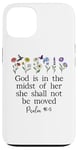 Coque pour iPhone 13 God is in the Midst of Her She Will Not Be Moved Psalm 46:5