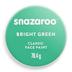 Snazaroo - Peinture Pour Visage et le Corps, Maquillage Pour Visage et Déguisement, Pour Enfants et Adults,Fard 75 ML, Couleur Vert Vif