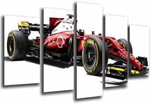 Cuadros Camara Tableau Moderne Photographique, Impression sur Bois, Voiture Ferrari Formule 1, Vettel et Raikkonen 2017, 165 x 62 cm, ref. 26560