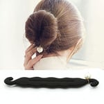 Wendalern Boho Barrette à cheveux en perle Barrette à cheveux en éponge Pinces à cheveux en mousse noire Pinces à chignon en mousse Accessoires de cheveux décoratifs pour femmes et filles