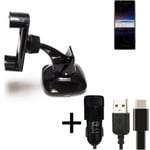 For Sony Xperia PRO-I car holder + CHARGER windshiled bracket 