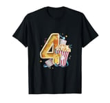 4th Birthday Movie Magic Popcorn Family Matching Costume T-Shirt