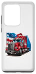 Coque pour Galaxy S20 Ultra Camion conducteur patriotique drapeau USA rouge blanc et bleu camions fourgon