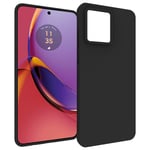 För Motorola Moto G84 5G TPU-skal Matt cover Bumpsäkert case (stort bakre linshål)-svart