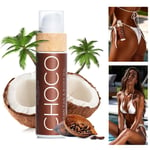 COCOSOLIS CHOCO Sun Tan & Body Oil 110ml 97.5% Organic Healthy Deep Tanning 