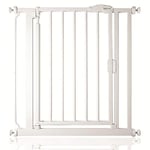 Safetots Pressure Fit Self Closing Stair Gate, Narrow, 68.5cm - 75cm, White, Auto Closing Baby Gate, Safety Barrier for Toddler, Easy Installation