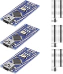 Nano Module Carte De Développement Compatible Avec Arduino, Avec Mini Port, Puce Ch340G, 5V/16Mhz Microcontroller(3Pcs)