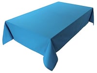 Nappe de Table de qualité supérieure - 100 % Coton - Collection Konzept, Couleur et Taille au Choix (Nappe Ronde - Ø 150 cm, Bleu Ciel)